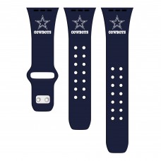 Dallas Cowboys Logo Silicone Apple Watch Band - Navy