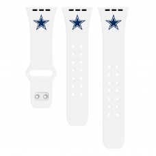 Dallas Cowboys Logo Silicone Apple Watch Band - White