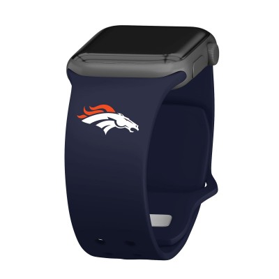 Ремешок для часов Denver Broncos Logo Silicone Apple Watch - Navy
