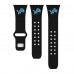 Detroit Lions Black Logo Silicone Apple Watch Band