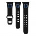 Indianapolis Colts Logo Silicone Apple Watch Band - Black