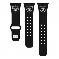 Las Vegas Raiders Logo Silicone Apple Watch Band - Black