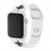 Ремешок для часов New Orleans Saints Logo Silicone Apple Watch - White