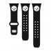 Pittsburgh Steelers Logo Silicone Apple Watch Band - Black