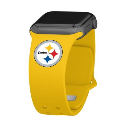 Pittsburgh Steelers Logo Silicone Apple Watch Band - Yellow