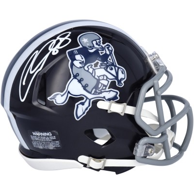 Autographed Dallas Cowboys CeeDee Lamb Fanatics Authentic Riddell Cowboy Joe Speed Mini Helmet