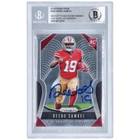 Autographed San Francisco 49ers Deebo Samuel 2019 Panini Prizm #346 Beckett Fanatics Witnessed Authenticated Rookie Card