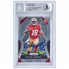 Autographed San Francisco 49ers Deebo Samuel 2019 Panini Prizm #346 Beckett Fanatics Witnessed Authenticated Rookie Card