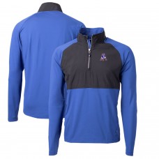 Кофта с длинным рукавом на короткой молнии New England Patriots Cutter & Buck Adapt Eco Knit Hybrid Recycled Throwback - Royal/Black