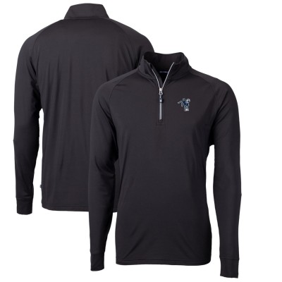 Кофта на короткой молнии Indianapolis Colts Cutter & Buck Adapt Eco Knit Stretch Recycled Throwback - Black