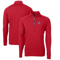 Кофта с длинным рукавом на короткой молнии New England Patriots Cutter & Buck Adapt Eco Knit Stretch Recycled Throwback - Red