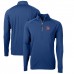 Denver Broncos Cutter & Buck Royal Adapt Eco Knit Stretch Recycled Quarter-Zip Throwback Pullover Top