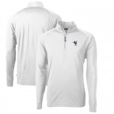 Indianapolis Colts Cutter & Buck White Adapt Eco Knit Stretch Recycled Quarter-Zip Throwback Pullover Top