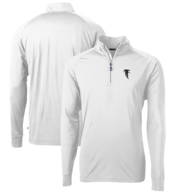 Кофта на короткой молнии Atlanta Falcons Cutter & Buck Adapt Eco Knit Stretch Recycled Throwback - White