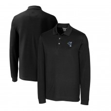 Поло Indianapolis Colts Cutter & Buck Advantage Tri-Blend Pique Long Sleeve Throwback - Black