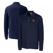 Поло с длинным рукавом Chicago Bears Cutter & Buck Advantage Tri-Blend - Navy