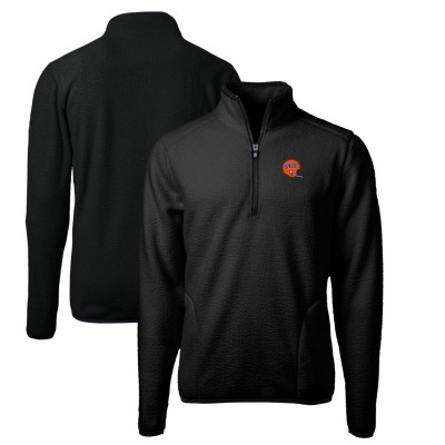 Кофта с короткой молнией Cincinnati Bengals Cutter & Buck Throwback Eco Sherpa Fleece - Black