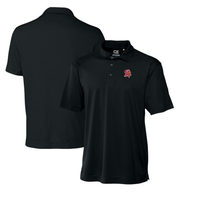 Поло Tampa Bay Buccaneers Cutter & Buck Throwback Logo DryTec Genre Textured Solid - Black
