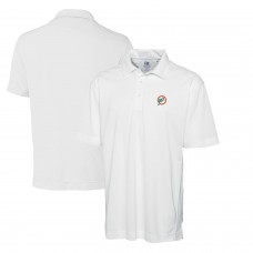 Поло Miami Dolphins Cutter & Buck Throwback Logo DryTec Genre Textured Solid - White