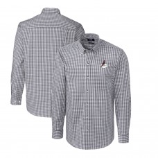 Рубашка Arizona Cardinals Cutter & Buck Throwback Logo Easy Care Stretch Gingham - Charcoal