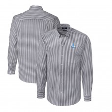 Рубашка Detroit Lions Cutter & Buck Throwback Logo Easy Care Stretch Gingham - Charcoal