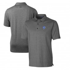 Поло Los Angeles Rams Cutter & Buck Throwback Logo Forge Heathered Stretch - Heather Charcoal