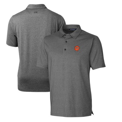 Поло Cincinnati Bengals Cutter & Buck Throwback Logo Forge Heathered Stretch - Heather Charcoal