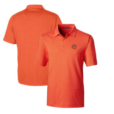 Поло Cincinnati Bengals Cutter & Buck Throwback Logo Forge Pencil Stripe Stretch - Orange