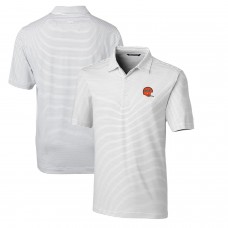 Поло Cincinnati Bengals Cutter & Buck Throwback Logo Forge Pencil Stripe Stretch - White