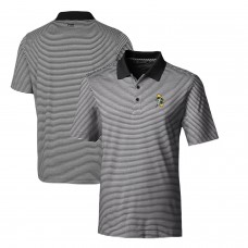 Поло Green Bay Packers Cutter & Buck Throwback Logo Forge Tonal Stripe Stretch - Black