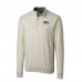 Seattle Seahawks Cutter & Buck Throwback Logo Lakemont Tri-Blend Quarter-Zip Pullover Sweater - Oatmeal