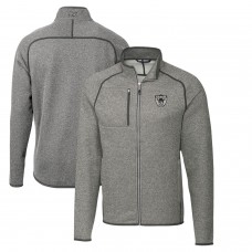 Кофта на молнии Las Vegas Raiders Cutter & Buck Throwback Logo Mainsail Sweater-Knit - Heather Gray