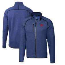 Свитер Buffalo Bills Cutter & Buck Heather Royal Throwback Logo Mainsail -Knit Full-Zip Jacket