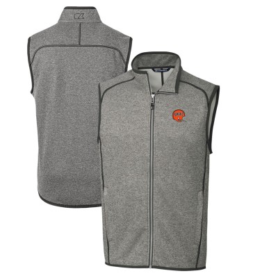 Жилетка на молнии Cincinnati Bengals Cutter & Buck Throwback Logo Mainsail Sweater-Knit - Heather Gray