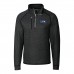 Кофта на короткой молнии Seattle Seahawks Cutter & Buck Throwback Logo Mainsail Sweater-Knit - Heather Charcoal