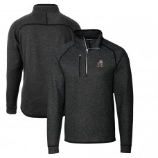 Кофта на короткой молнии Cleveland Browns Cutter & Buck Throwback Logo Mainsail Sweater-Knit - Heather Charcoal