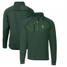 Кофта на короткой молнии Green Bay Packers Cutter & Buck Throwback Logo Mainsail Sweater-Knit - Heather Green