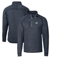 Кофта на короткой молнии New York Giants Cutter & Buck Throwback Logo Mainsail Sweater-Knit - Heather Navy