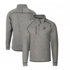 Кофта на короткой молнии New York Giants Cutter & Buck Throwback Logo Mainsail Sweater-Knit - Heather Gray