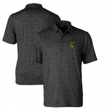Pittsburgh Steelers Cutter & Buck Black Throwback Logo Pike Constellation Stretch Polo
