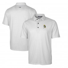 Поло Green Bay Packers Cutter & Buck Throwback Logo Pike Double Dot Print Stretch - Charcoal