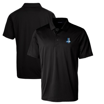 Поло Detroit Lions Cutter & Buck Throwback Logo Prospect Textured Stretch - Black