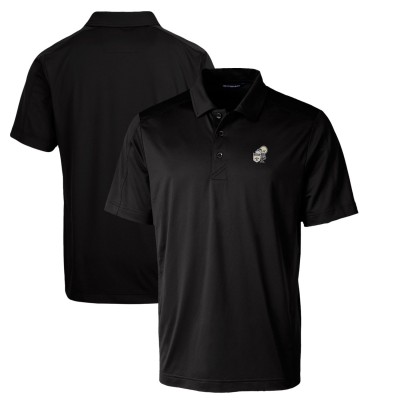 Поло New Orleans Saints Cutter & Buck Black Throwback Logo Prospect Textured Stretch