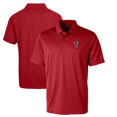 Поло Atlanta Falcons Cutter & Buck Throwback Team Logo Prospect Textured Stretch - Red