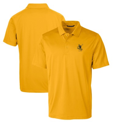 Pittsburgh Steelers Cutter & Buck Gold Throwback Logo Prospect Textured Stretch Polo