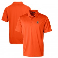 Поло Cleveland Browns Cutter & Buck Throwback Logo Prospect Textured Stretch - Orange