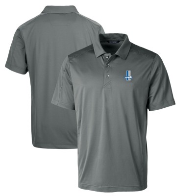 Поло Detroit Lions Cutter & Buck Throwback Logo Prospect Textured Stretch - Steel