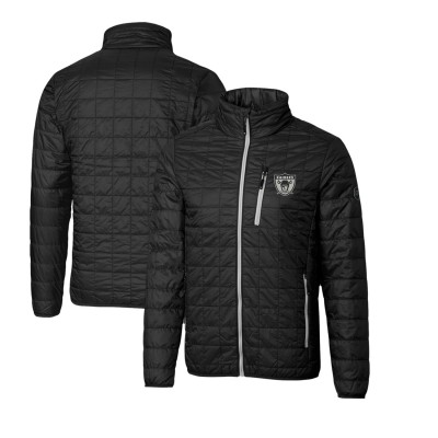 Куртка Las Vegas Raiders Cutter & Buck Throwback Logo Rainier PrimaLoft Eco Insulated Puffer - Black