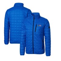 Seattle Seahawks Cutter & Buck Royal Throwback Logo Rainier PrimaLoft Eco Insulated Full-Zip Puffer Jacket