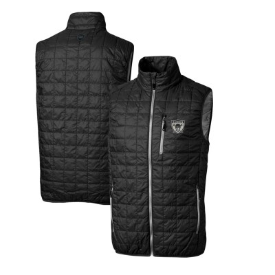 Жилетка Las Vegas Raiders Cutter & Buck Throwback Logo Rainier PrimaLoft Eco Insulated Puffer - Black